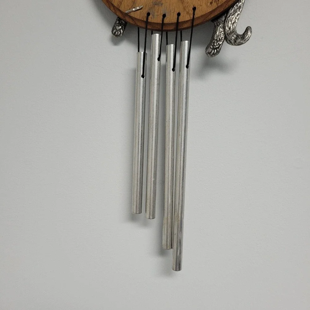 Cat Wind Chime‎ Kitten Metal Hanging Decor Wooden